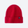 Cuffed wool beanie in many colors - red wool snow beanie, front product view, for daily commute and office