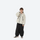 Youth 3-layer ski suit with bib pants - cream jacket with black pants, for cold-weather winter outdoor fun
