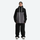 Women's waterproof 2L snow jacket and pants - black and gray colorblock jacket with black pants