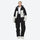 Unisex waterproof 2L snow jacket and bib pants - black and white colorblock, for skiing and snowboarding