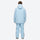 Unisex waterproof 2L snow jacket and bib pants - ice blue jacket with ice blue pants, for cold-weather winter sports