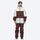 Breathable 2-layer colorblock ski jacket with suspender bibs - coffee brown jacket with coffee pants