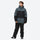 Unisex waterproof 2L snow jacket and bib pants - gray and black colorblock jacket with black pants