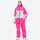 Unisex snowboard jacket and bibs set - rose pink jacket with rose pink pants, for skiing and snowboarding