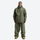 Men's 2-layer snowboard jacket and pants - olive green jacket with olive pants, for resort and street wear