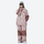 Women's breathable rabbit print ski jacket set - pink brown rabbit print jacket with matching pants