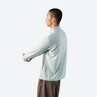 
                  
                    Unisex boxfleece half-zip sweatshirt - mint boxfleece half-zip sweatshirt on men, for camping and outdoor weekends
                  
                