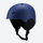 Lightweight ski helmet with integrated goggle look - snow helmet shell without goggles, navy side view, for resort ski days