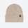 Hearth wool snow beanie with cuffed rib knit - oatmeal wool snow beanie, front product view, for hiking and trail walking