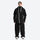 Women's colorblock ski jacket set - black jacket with black pants, for cold-weather winter sports