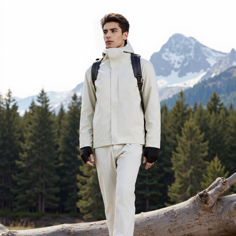 Unisex 3M Thinsulate insulated softshell jacket - off-white softshell jacket, for cold-weather outdoor wear