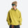 Effortless-style hooded pullover for outdoor - lime hooded mid-layer pullover on men with beanie and sunglasses