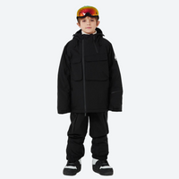 
                  
                    Kids waterproof 2L snow jacket and pants set - black kids jacket with black pants, for snow play and winter commute
                  
                