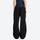 Breathable sun-protection wide-leg trail pants - black wide-leg cargo pants with navy tee, for hiking and trail walking