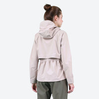 
                  
                    Women's breathable 3-layer shell with waist cinching fit - cream hardshell jacket, for hiking and trail walking
                  
                