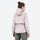 Women's breathable 3-layer shell with waist cinching fit - cream hardshell jacket, for hiking and trail walking