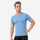 Breathable merino wool base layer top for outdoor - blue merino wool baselayer tee on men, for skiing and snowboarding