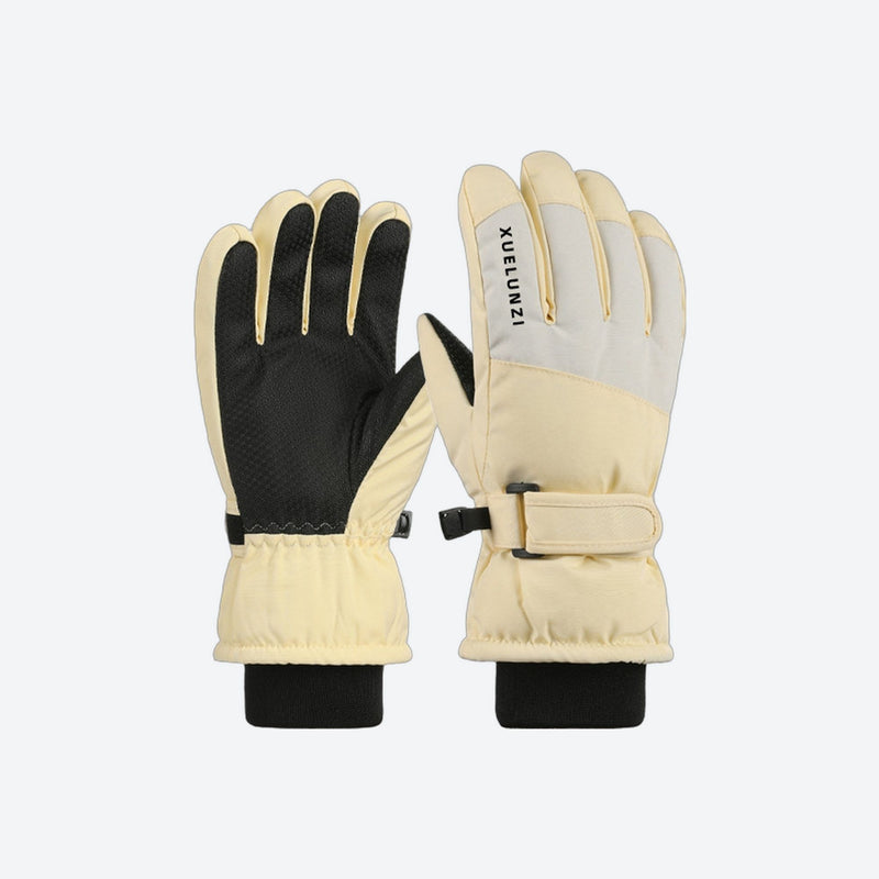 Kids' snow gloves and mittens for winter sports - kids snow gloves pair, cream yellow pair view, for snow sports weekends