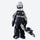 Kids breathable retro print ski set - black white colorblock kids jacket with black pants, for kids skiing and snowboarding