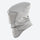 Cooling sun face mask gaiter with vent holes - light gray upf50 ice-silk face mask, for hiking and trail walking