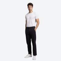 
                  
                    Men's lightweight hiking pants for travel - black slim hiking pants with white tee, for travel and daily commute
                  
                