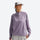 Eco-friendly quick-dry lightweight mid-layer pullover - lavender quick-dry lightweight half-zip mid-layer on women with cap