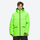 Men's 2-layer snowboard jacket and pants - neon green jacket, on-model front view, for cold-weather winter sports