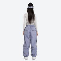 
                  
                    Breathable minimalist 2-layer ski jacket set - lavender snow pants with white top, for skiing and snowboarding
                  
                