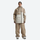 Women's colorblock ski pullover set - tan and cream colorblock jacket with tan pants, for powder days and winter commute