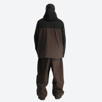 
                  
                    Men's colorblock ski anorak set - black and coffee brown colorblock, for powder days and winter commute
                  
                