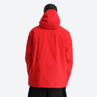
                  
                    Men's waterproof 2L snow jacket and pants - red jacket, on-model back view, for skiing and snowboarding
                  
                