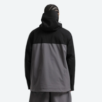 
                  
                    Men's waterproof 2L pullover snow jacket and pants - black and gray colorblock, for resort and street wear
                  
                