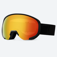 
                  
                    OTG spherical ski goggles - orange-yellow mirror lens, front view, for winter sports in any weather
                  
                