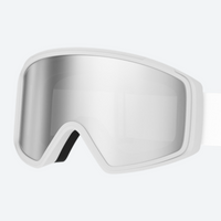 
                  
                    White frame cylindrical ski goggles for snow sports - white frame silver cylindrical ski goggles, for winter mountain trips
                  
                