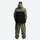 Men's breathable 2-layer snowboard jacket and pants - olive green and black colorblock jacket with olive pants