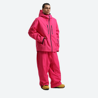 
                  
                    Men's breathable ski jacket with chest zip pockets - pink jacket with pink pants, for powder days and winter commute
                  
                