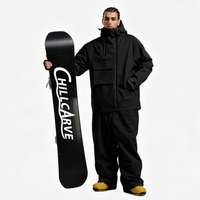 
                  
                    Men's colorblock ski pullover set - black jacket with black pants, for powder days and winter commute
                  
                