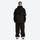 Women's colorblock ski pullover set - black and coffee brown colorblock jacket with coffee pants