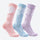Compression merino wool ski socks - pink blue lavender compression merino ski socks, for hiking and trail walking
