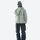 Colorblock snowboard jacket and pants set - sage green jacket with black pants, for resort and backcountry days