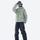 Breathable ski jacket and snow pants combo - sage green jacket with black pants, for skiing and snowboarding