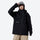 Unisex waterproof 2L asymmetric snow jacket - black asymmetric jacket, for resort and street wear