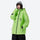 Unisex asymmetric snowboard jacket and cargo pants - neon green asymmetric jacket, for resort and street wear