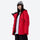 Unisex asymmetric snowboard jacket and cargo pants - red asymmetric jacket, for powder days and winter commute