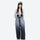 Unisex gradient colorblock snow jacket and pants - black gradient snow pants with black top, for powder and piste riding