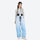 Unisex gradient print snowboard jacket and pants - blue gradient snow pants with black top, for cold-weather winter sports