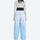 Breathable waterproof 2L ombre ski set - blue gradient snow pants with black top, for resort and street wear