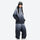 Unisex gradient colorblock snow jacket and pants - black gradient jacket with pants, for cold-weather winter sports