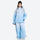 Unisex gradient print snowboard jacket and pants - blue gradient jacket with pants, for skiing and snowboarding