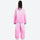 Unisex gradient colorblock snow jacket and pants - pink gradient jacket with pants, for cold-weather winter sports